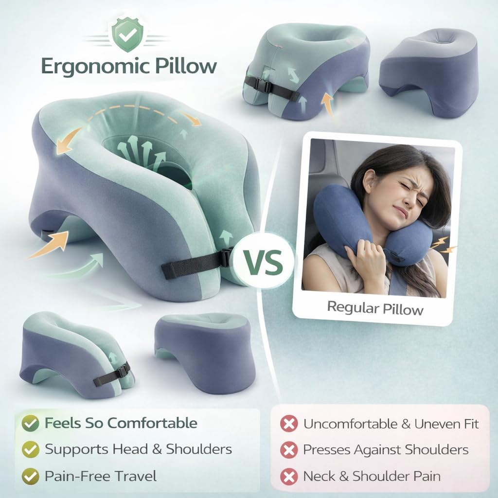 Calmsora™ Lightweight Neck Pillow for Travel