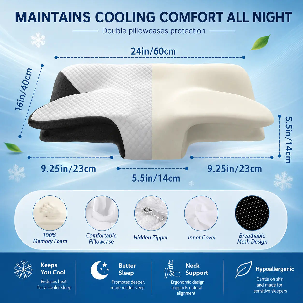 Calmsora™ Orthopedic Pain Relief Pillow