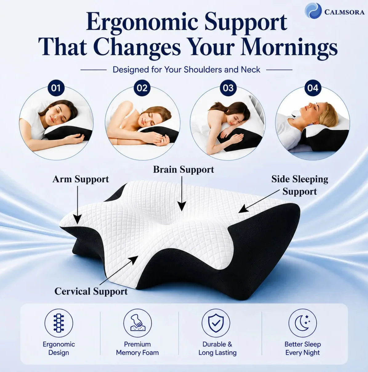 Calmsora™ Orthopedic Pain Relief Pillow