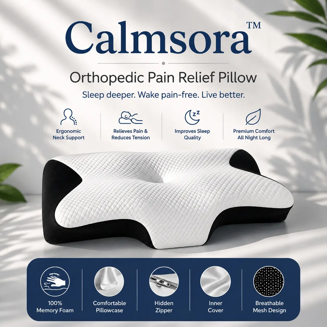 Calmsora™ Orthopedic Pain Relief Pillow